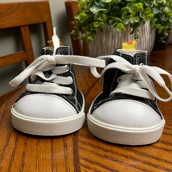 BUILD-A-BEAR Canvas Shoes Chucks Black White Sneakers Converse BAB Shoes - Picture 2 of 7